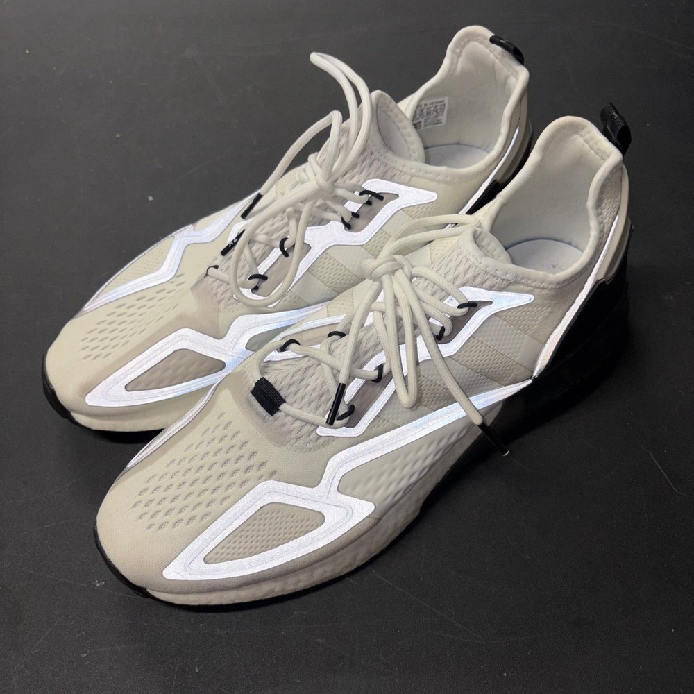 Adidas ZX 2K Boost White Black Reflective Mens Running Shoes FZ2945 Size 13